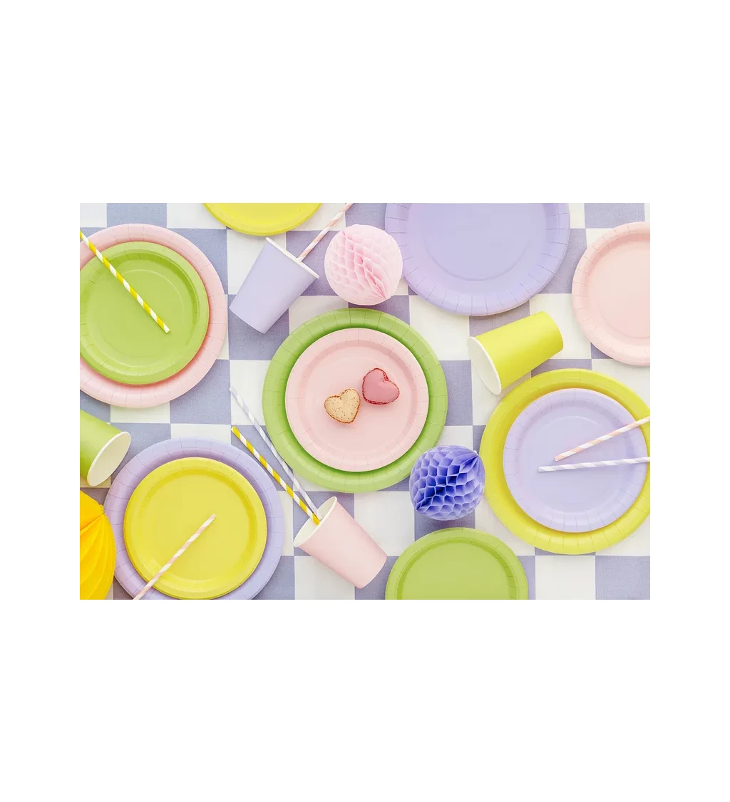 Žluté talířky 23 cm (6 ks)