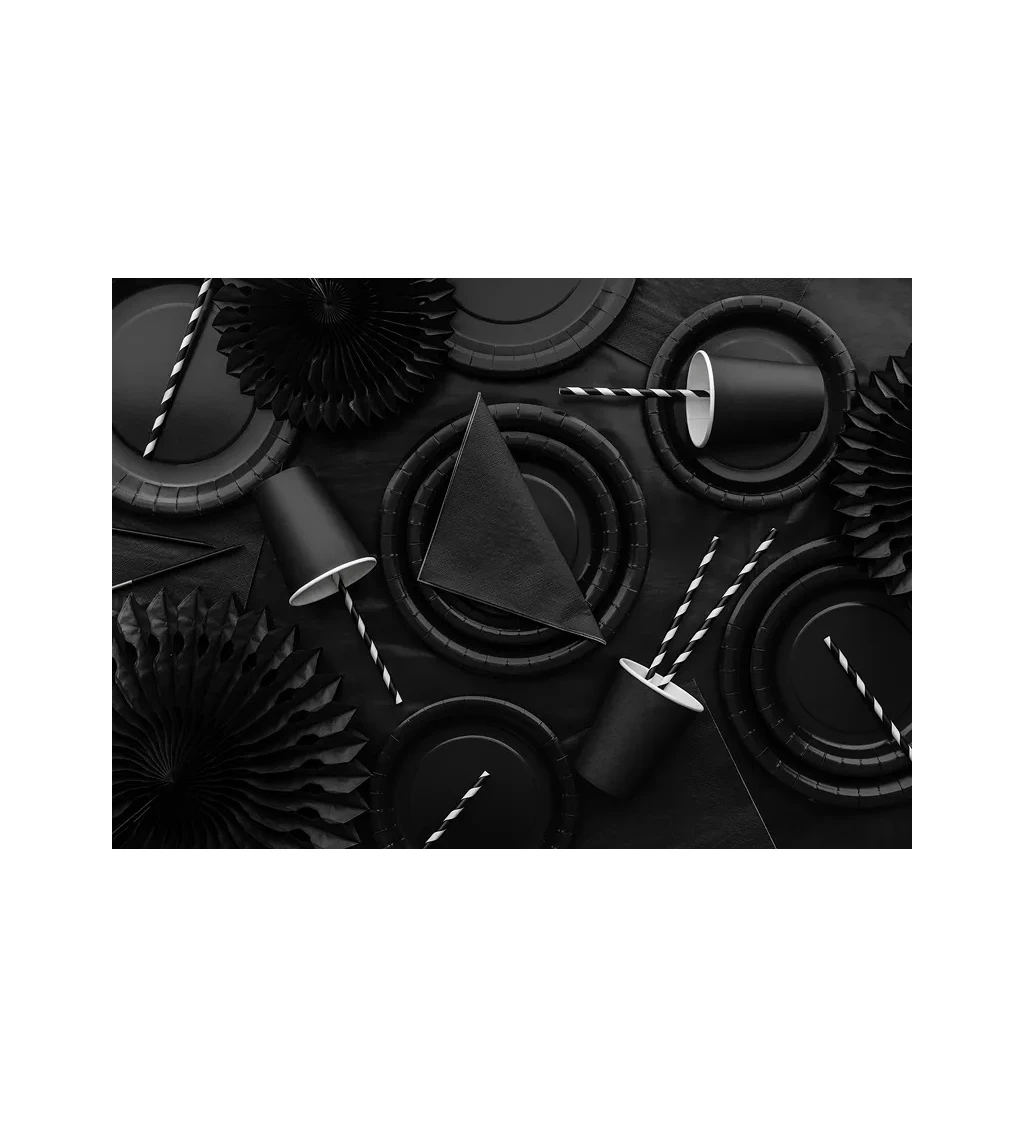 Černé kelímky 250 ml (6 ks)