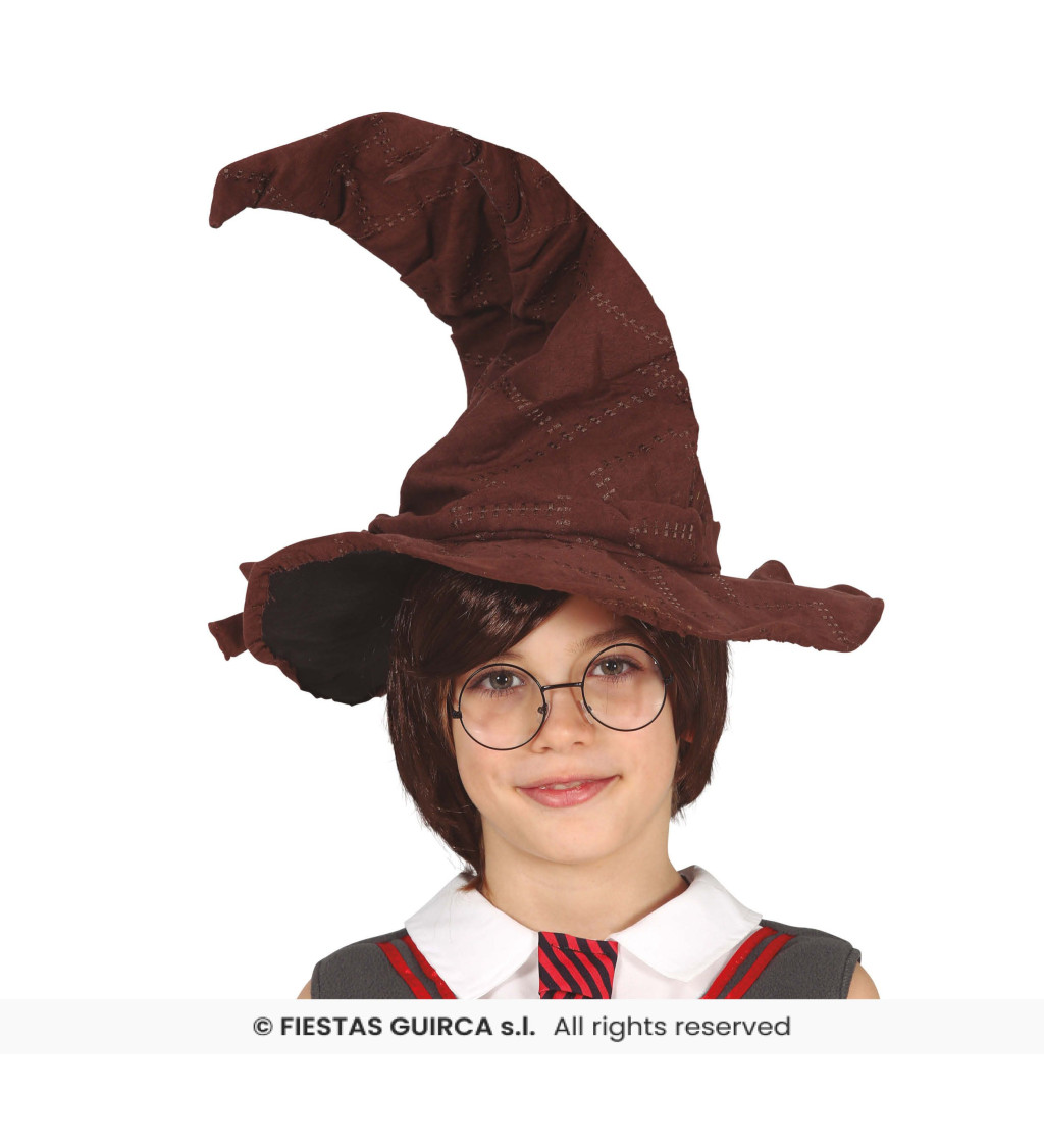 Klobouk čaroděje pro děti – hnědý