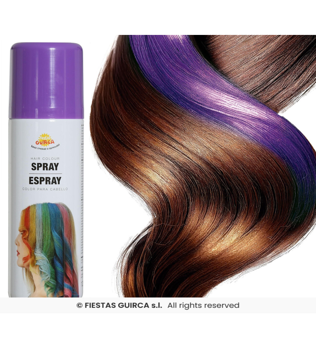 Fialový sprej na vlasy