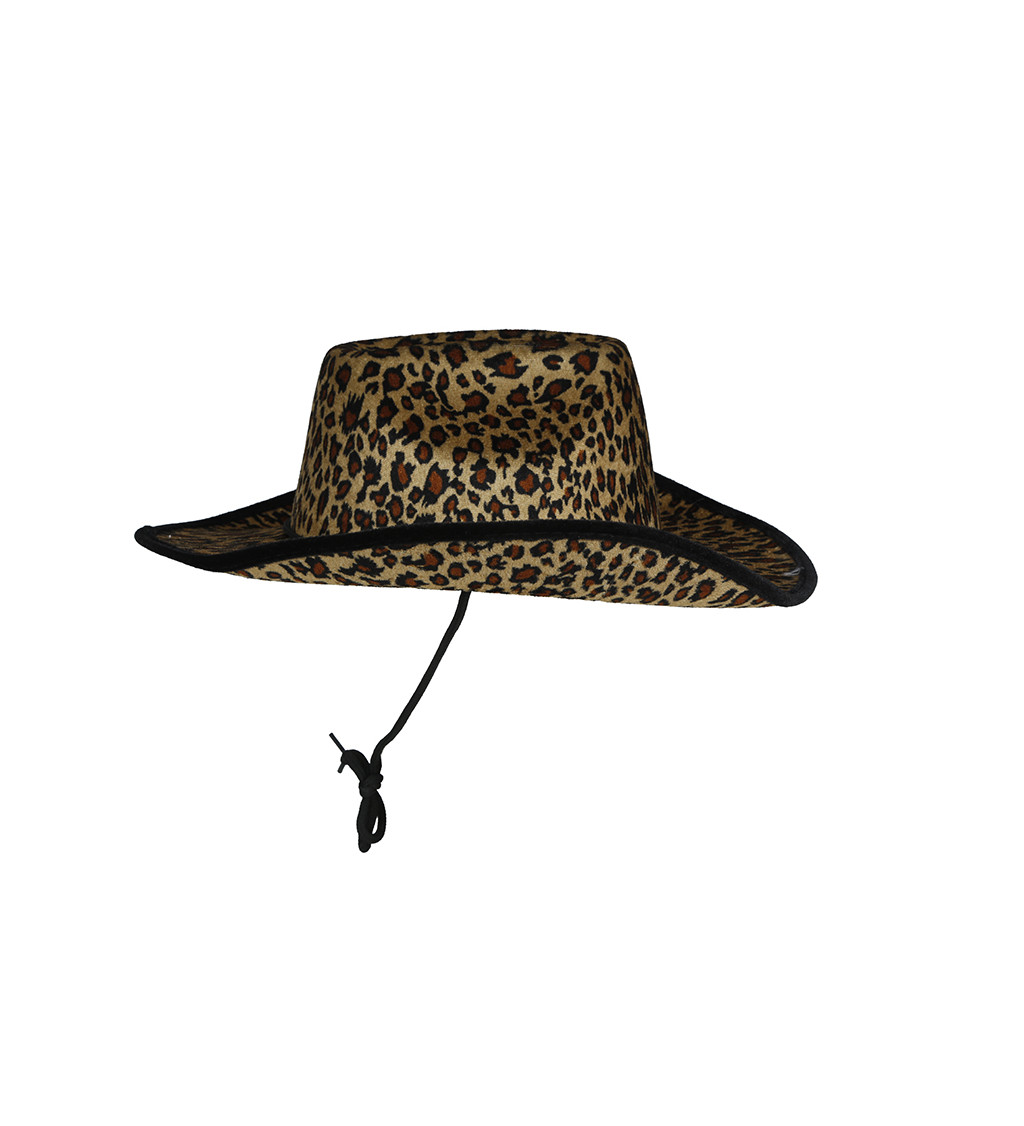 Leopardí kovbojský klobouk
