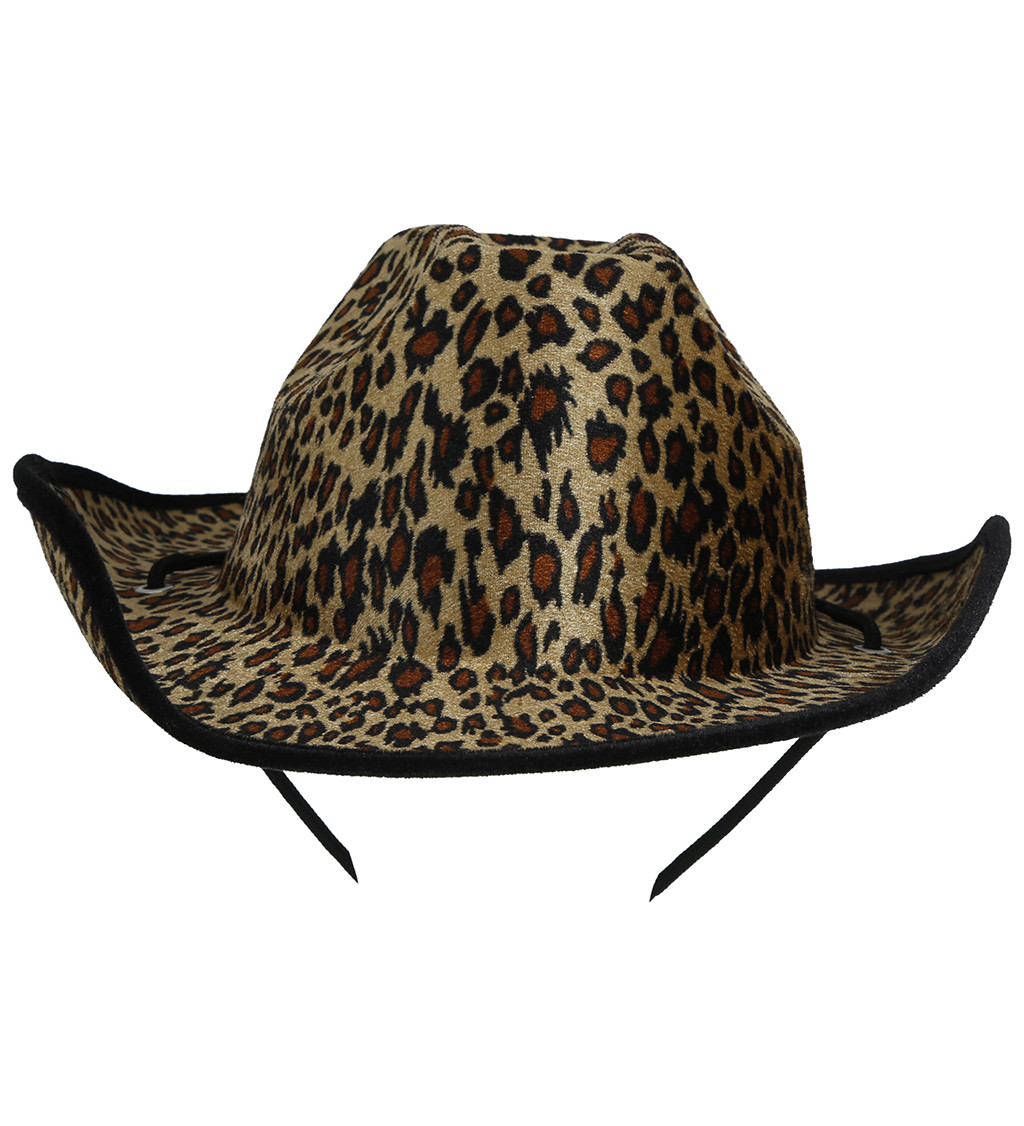 Leopardí kovbojský klobouk