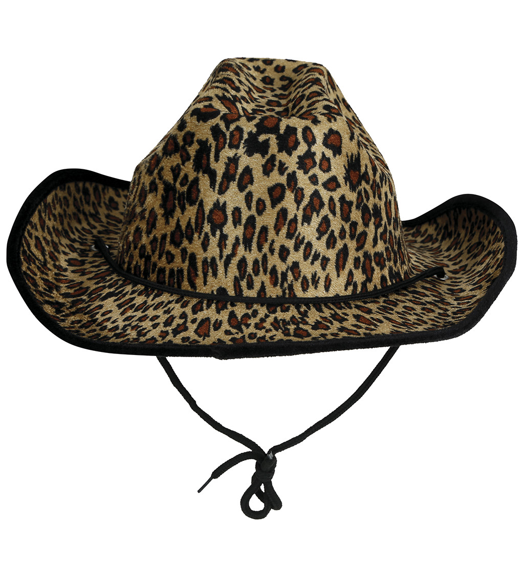 Leopardí kovbojský klobouk
