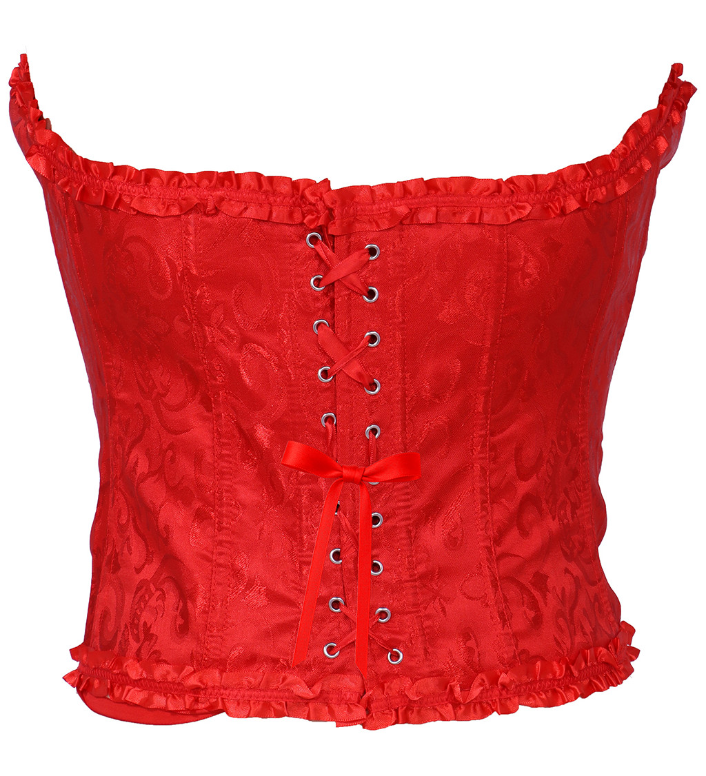 Červený korzet s krajkou