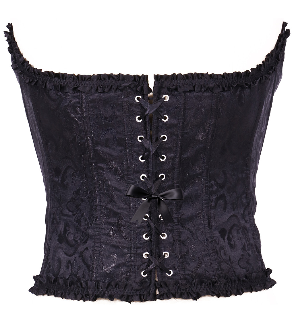 Černý korzet s krajkou