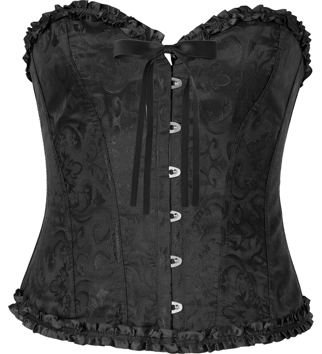 Černý korzet s krajkou