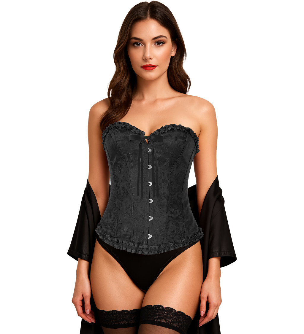 Černý korzet s krajkou
