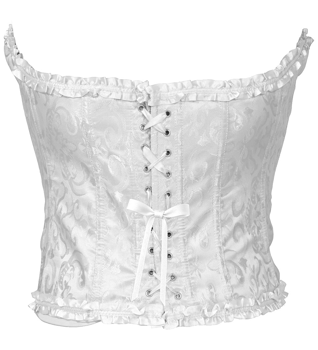 Bílý korzet s krajkou