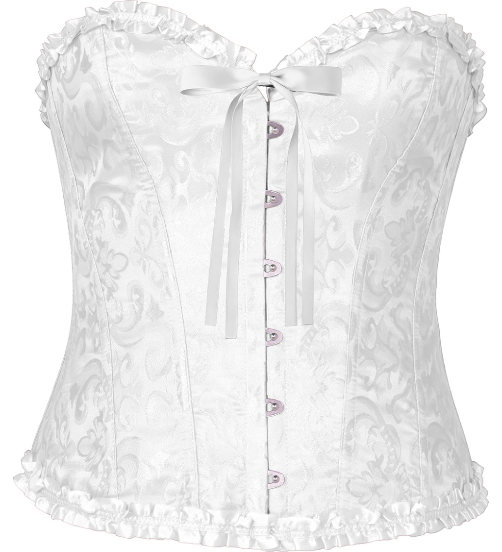 Bílý korzet s krajkou