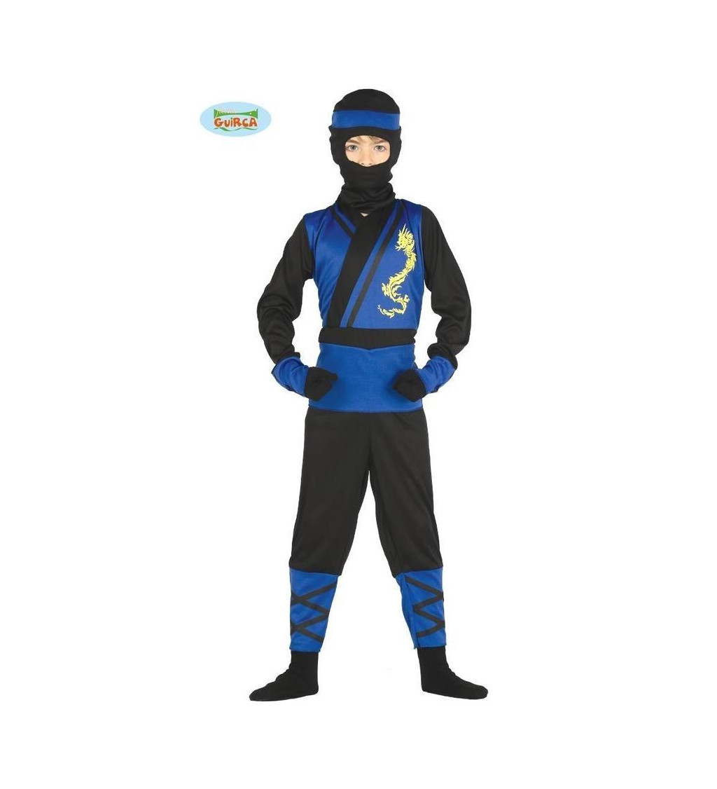 Dětský kostým Ninja dobrodruh modrý