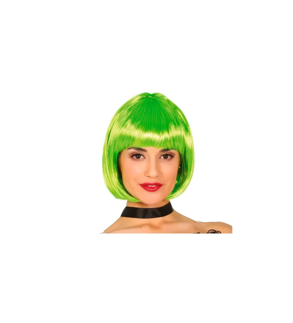 Dámská paruka Bob styl zelená