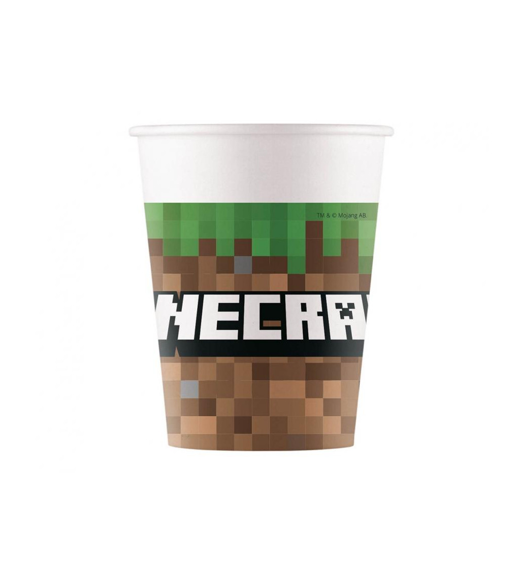 Minecraft papírové kelímky – sada 8 ks