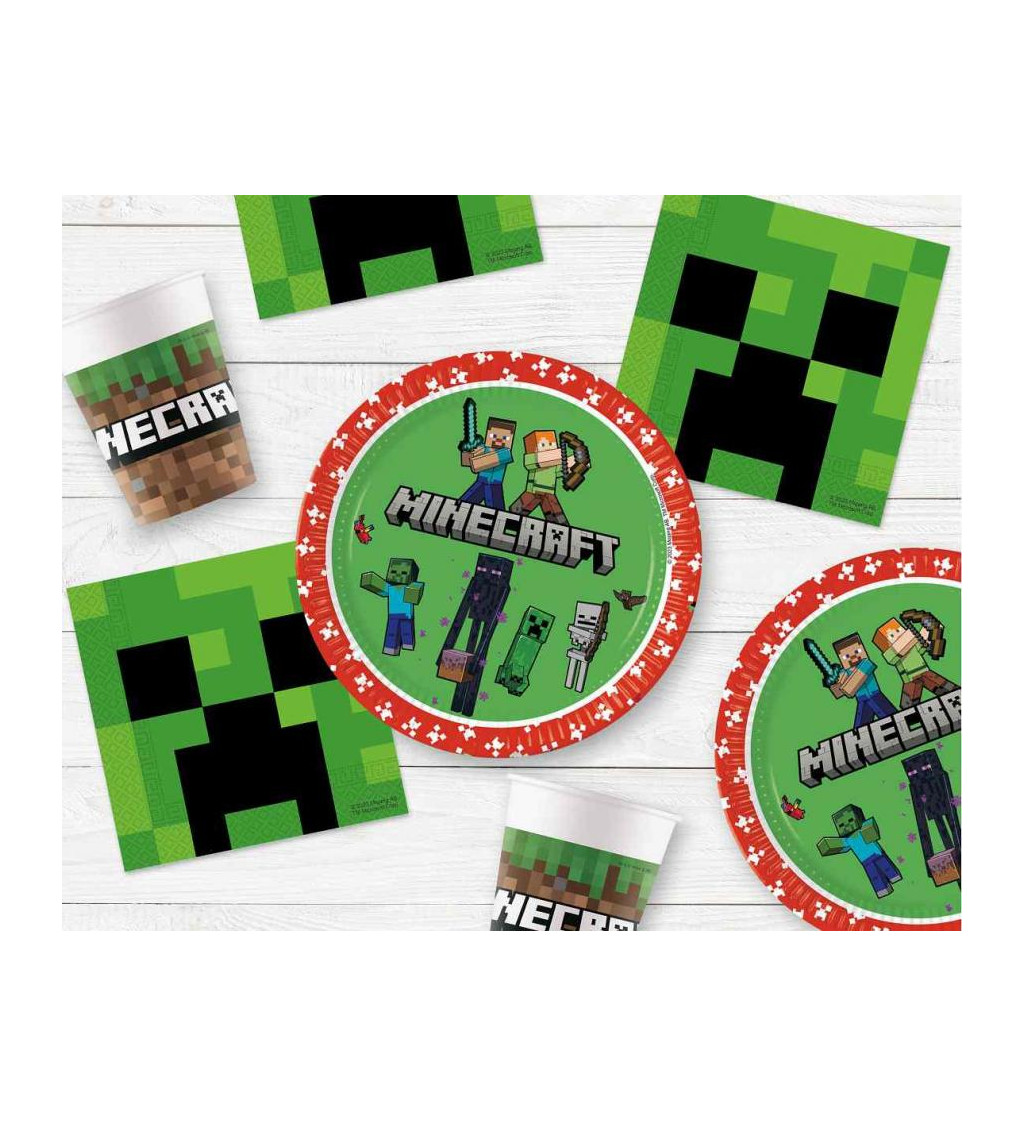 Minecraft papírové kelímky – sada 8 ks