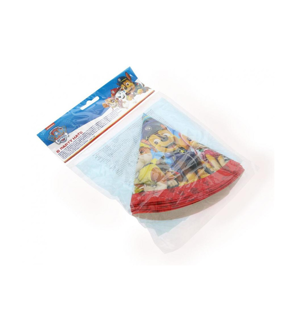 Paw Patrol čepičky 6 ks – narozeninová sada