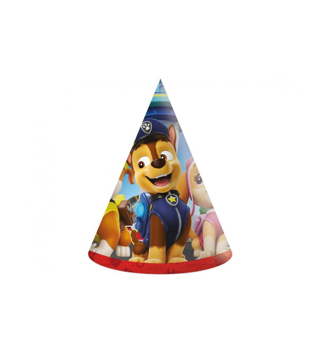 Paw Patrol čepičky 6 ks – narozeninová sada