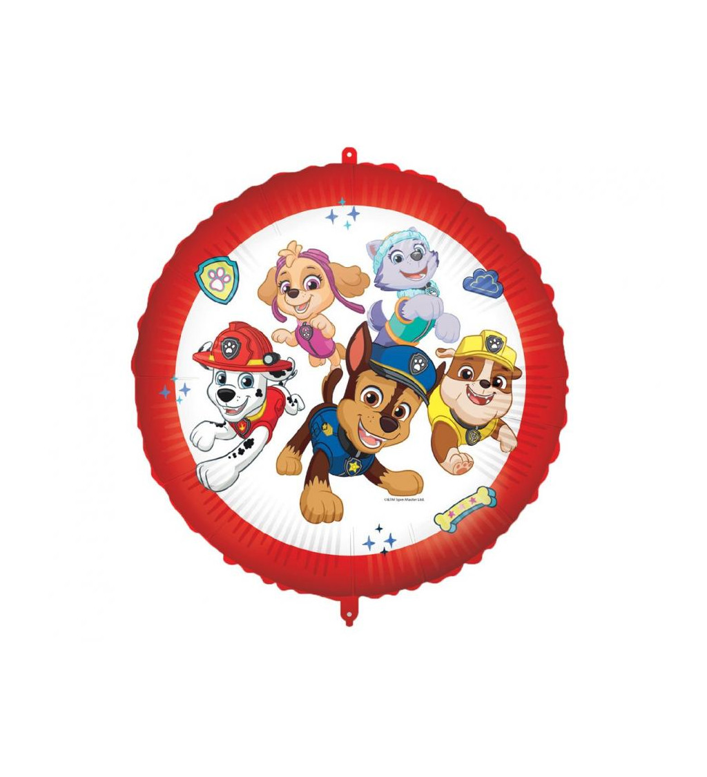 Fóliový balónek Paw Patrol – Chase a přátelé kulatý
