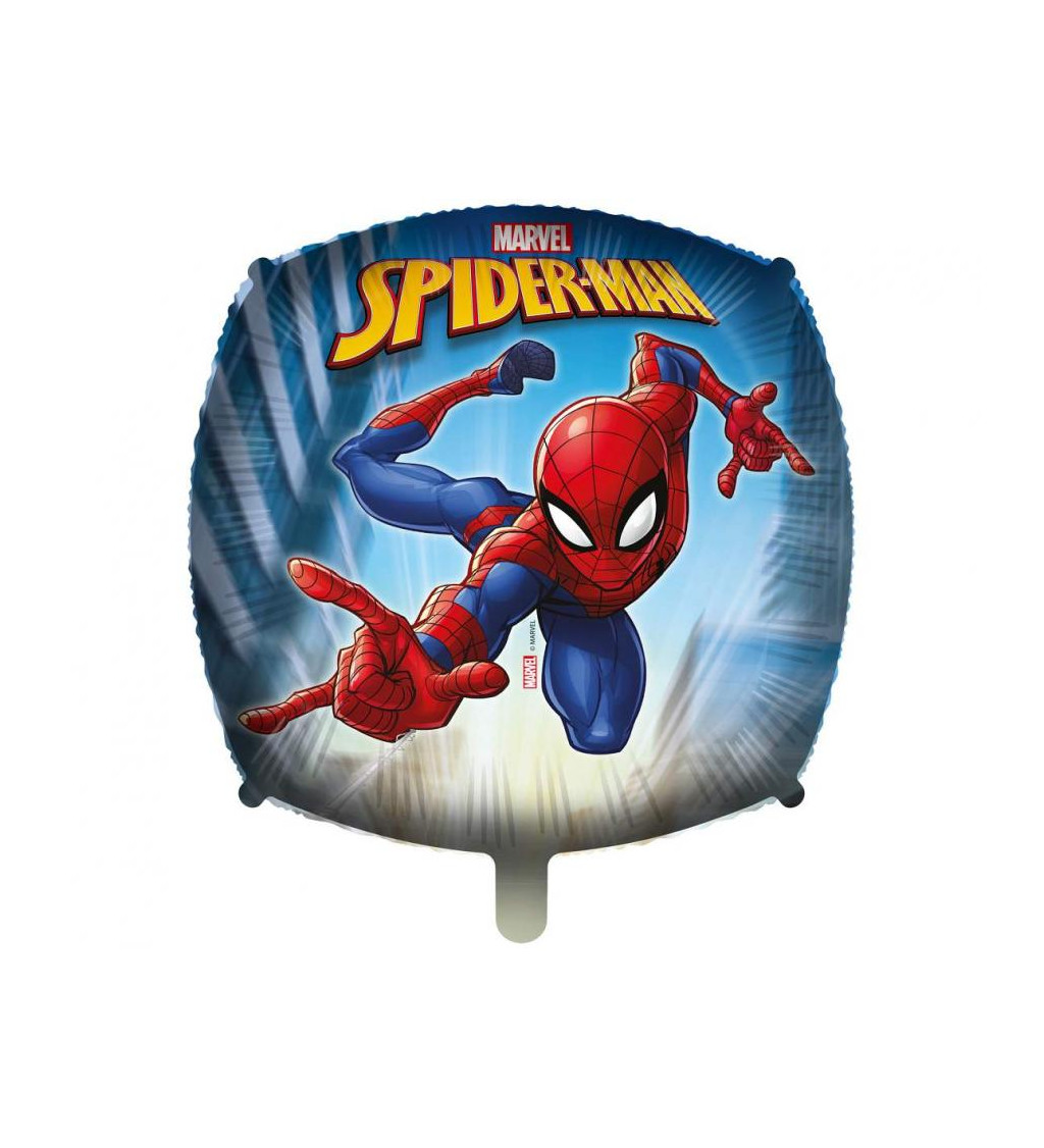 Fóliový balónek Spider-Man – čtverec 46 cm