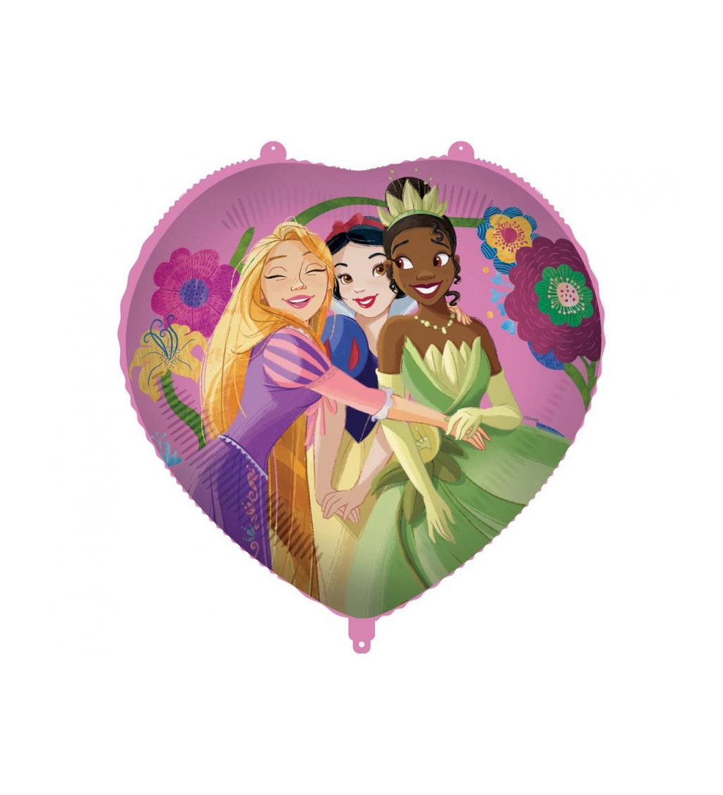 Disney Princess srdce – fóliový balónek 46 cm