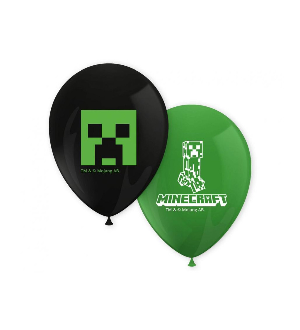 Minecraft Creeper balónky 8 ks