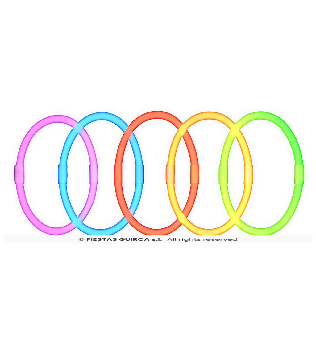 Párty svítící náramky Lightstick: 15 ks