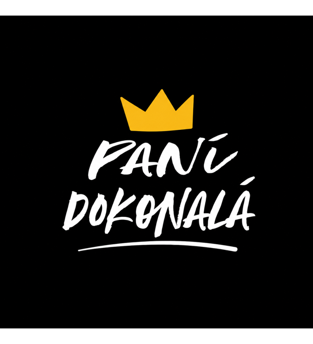 Dámské černé tričko – Paní dokonalá