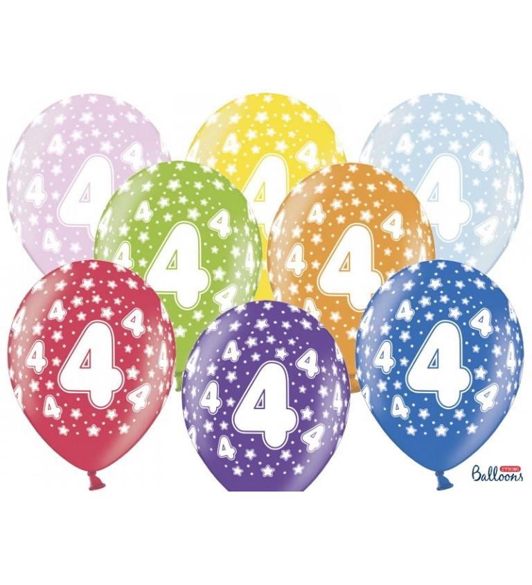 Latexové balónky číslo 4 - 6 ks
