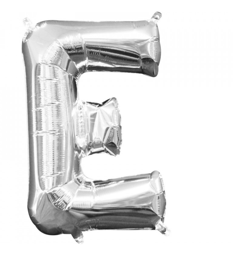 Stříbrný mini balónek E