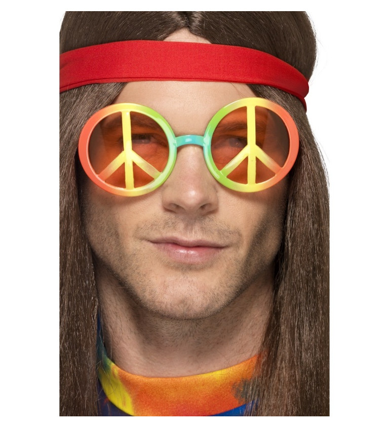 Duhové hippie brýle