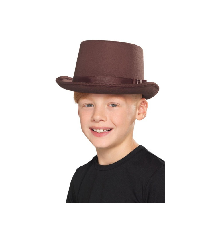 Dětský hnědý klobouk