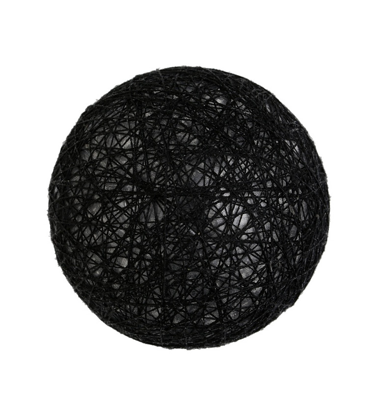 Dekorativní bavlněná koule - černá