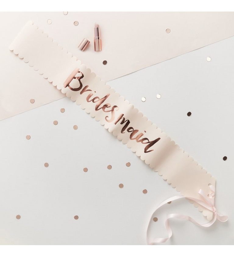 Šerpy růžově zlaté - "Bridesmaid"
