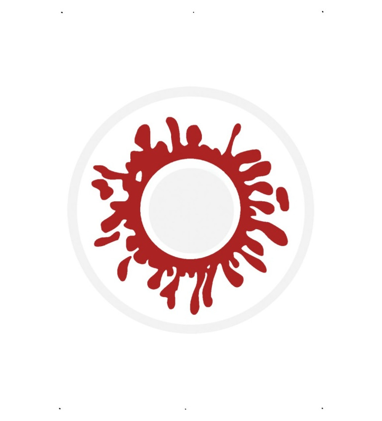 Nedioptrické kontaktní čočky - tmavé krvavé skvrny