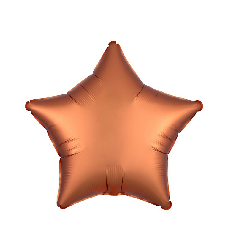 Hvězdičkový fóliový balónek oranžový