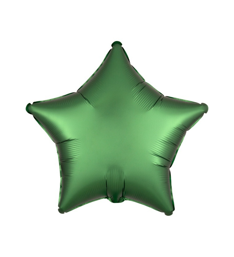 Hvězdičkový fóliový balónek smaragdový