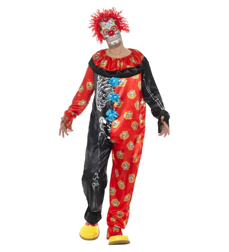 Kostým klauna ve stylu Day of the Dead