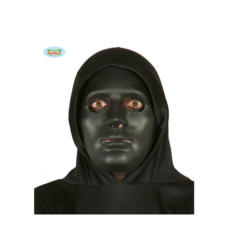Černá maska - Halloween, PVC