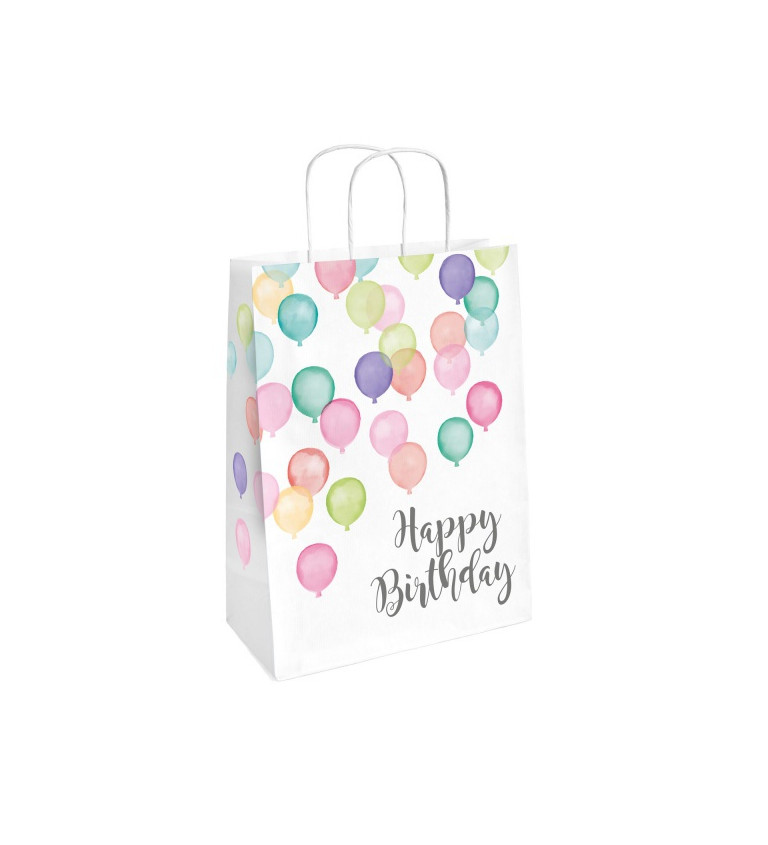 Dárkové tašky Happy Birthday s balónky