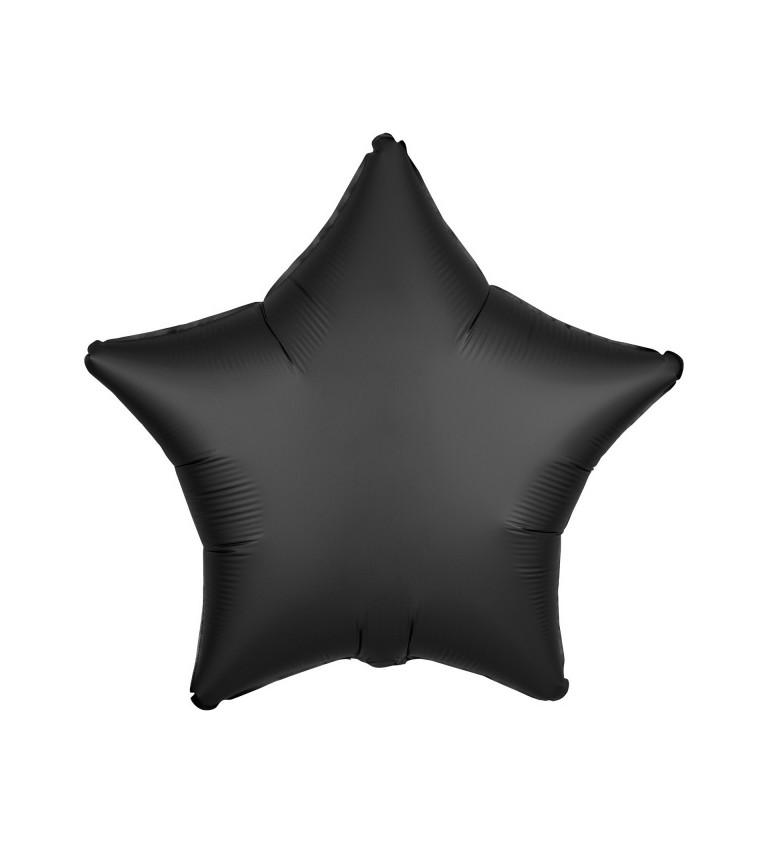 Hvězdičkový fóliový balónek černý