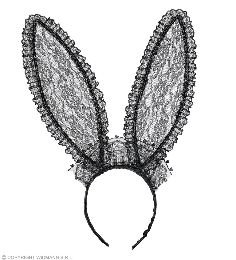 Černá čelenka (králičí uši)
