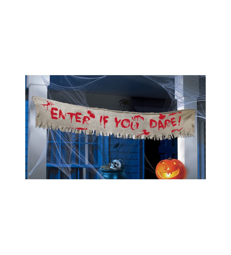Látkový vstupní banner - halloween