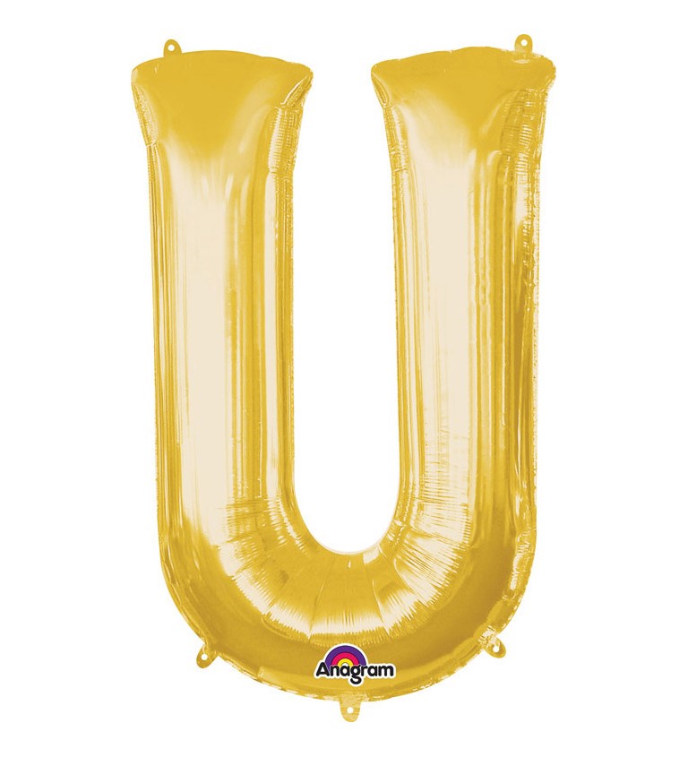 Zlatý fóliový balónek U