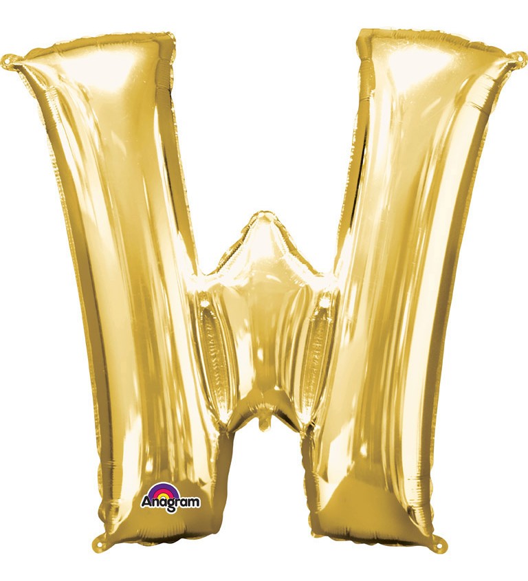 Zlatý fóliový balónek W