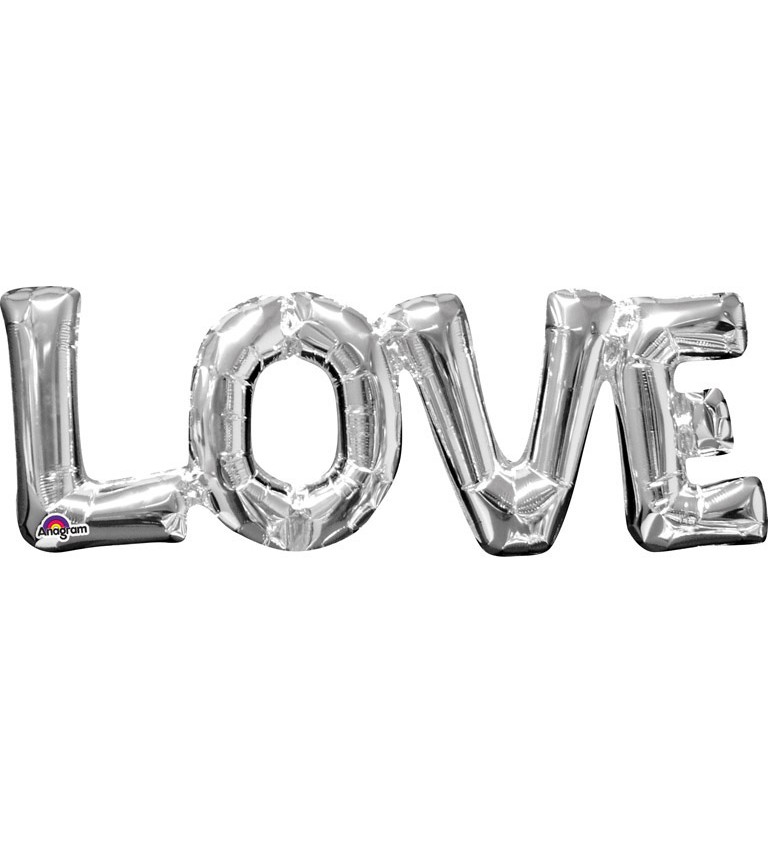 Fóliový balónek nápis LOVE - zlatý