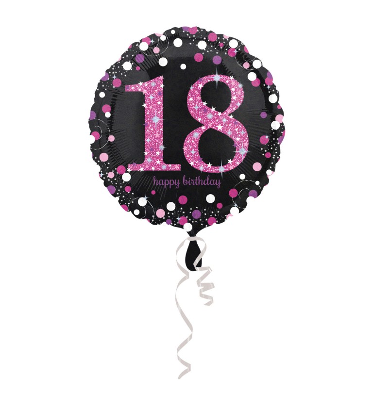 Růžový balónek 18