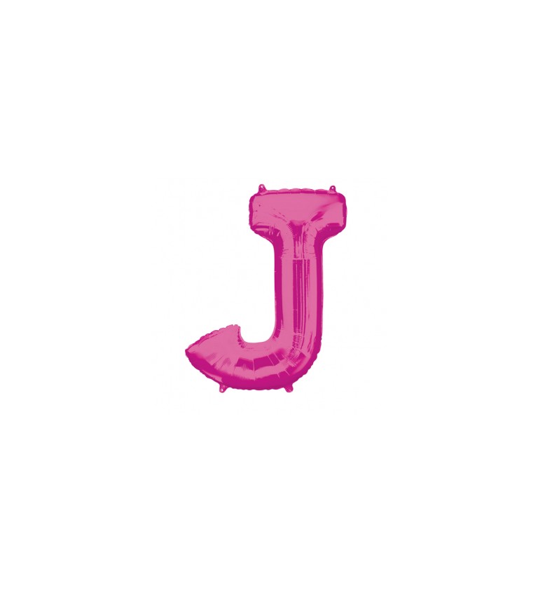 Růžový fóliový balónek J