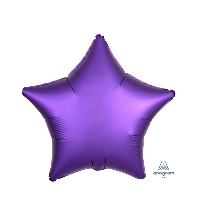 Fóliový balónek Hvězda - fialový