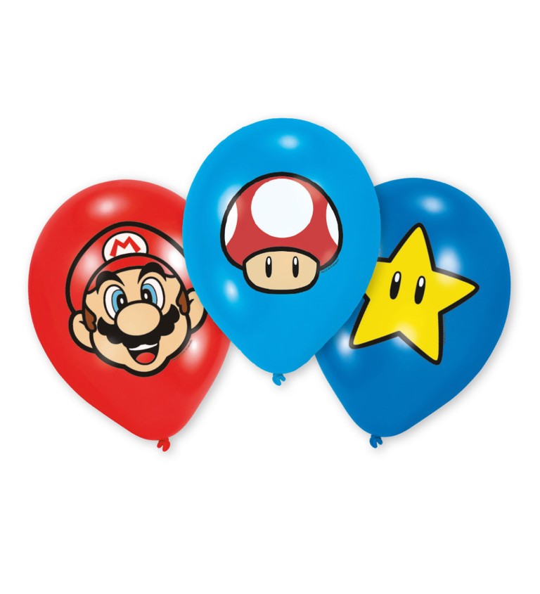 Latexové balónky Super Mario - 6ks