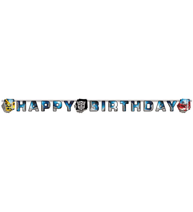 Transformers - Girlanda Happy Birthday