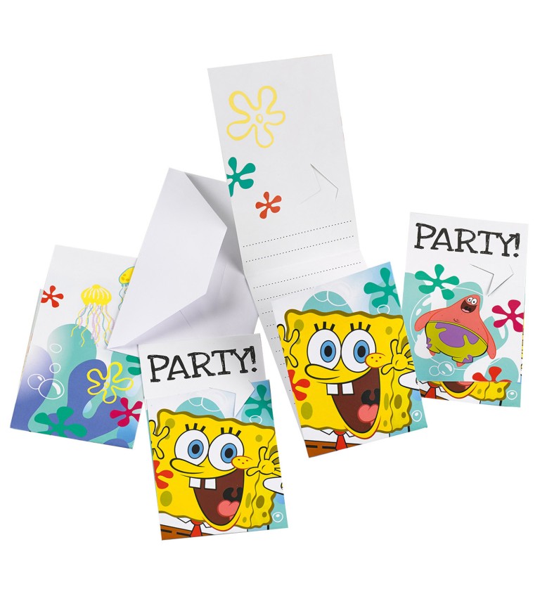 Sponge Bob - párty pozvánky