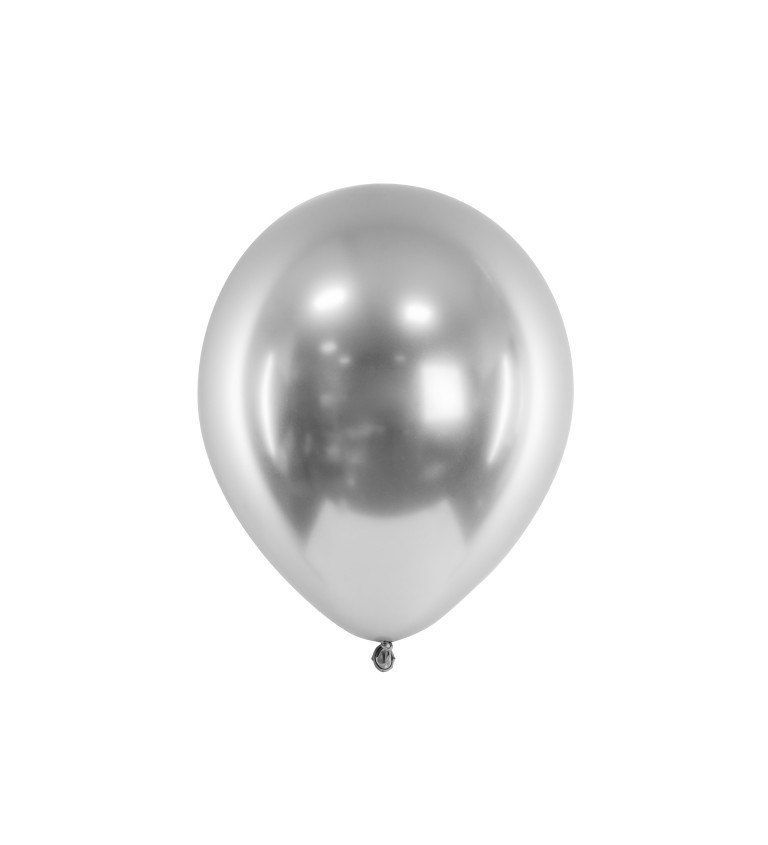 Luxusní stříbrné balónky - 50 ks